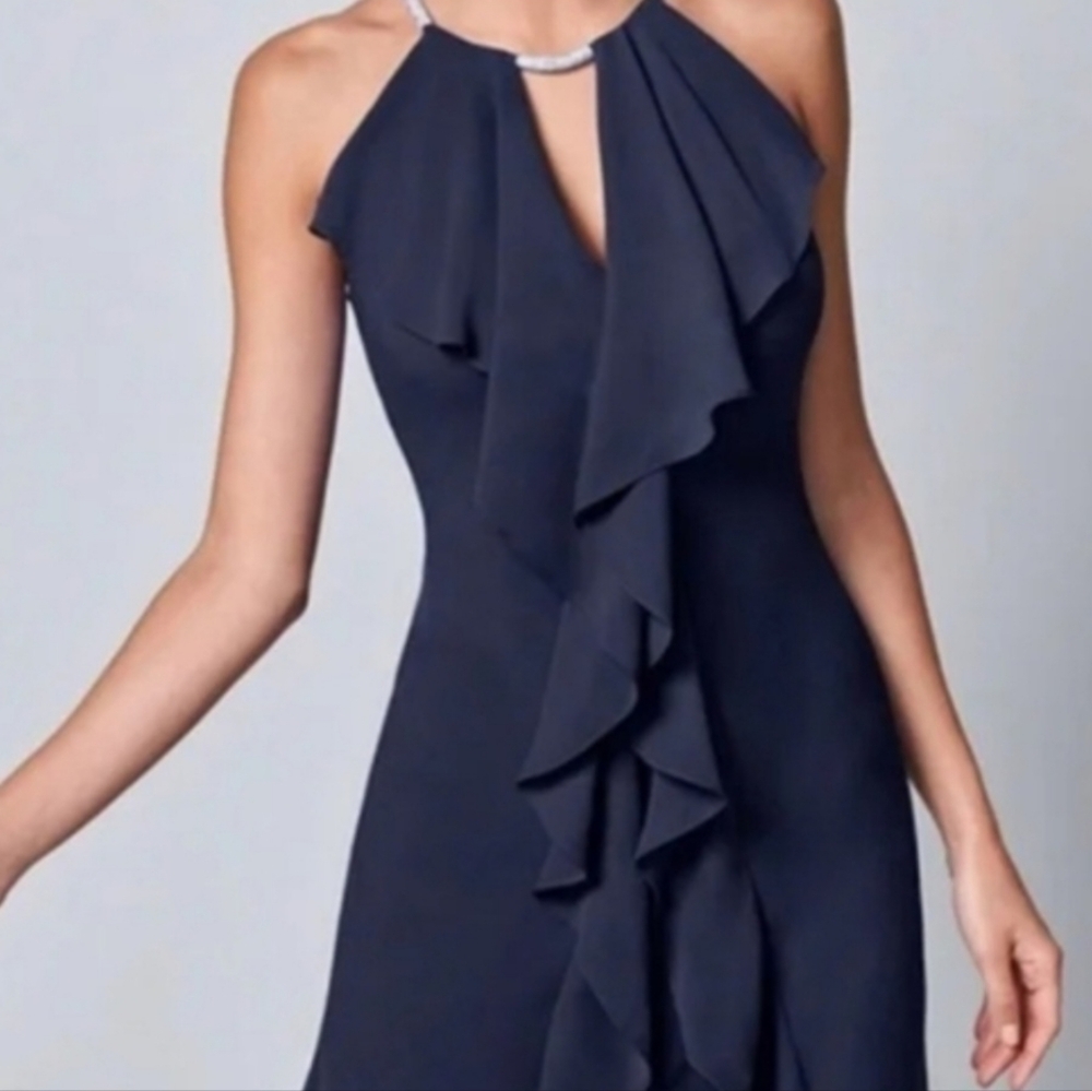 Elegant Navy Blue Cocktail Dress